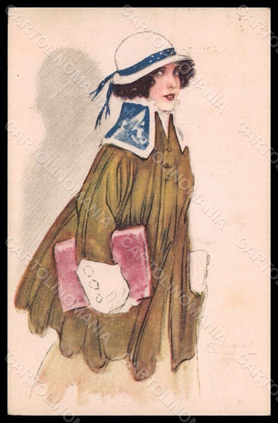 Artista Firmato Mauzan Battaglione Alpini Val Chiese Fashion Lady 202-6 pz VK7526