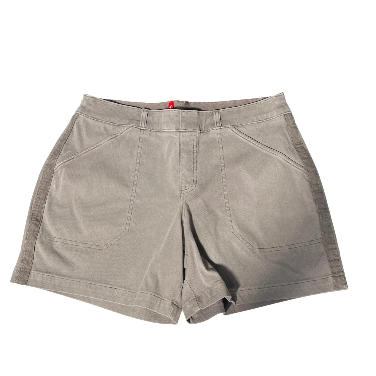 SPANX Shorts Comfort Stretch Pull On Khaki Casual Walking Shorts XL
