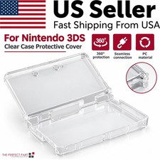 For Nintendo 3DS Clear Snap-on Plastic Crystal Hard Shell Case Protective Cover