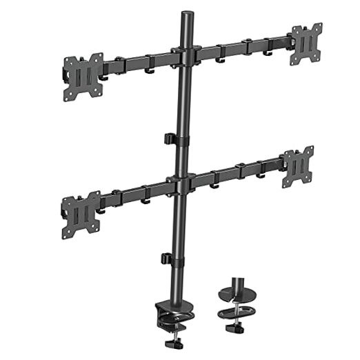 Quad Monitor Stand for 13-32 Inch Screens, Heavy Duty 4 Screen Desk Mount-image