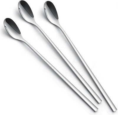 Latte Macchiato Löffel Set, 3-teilig, 22.5 cm langem Griff Eislöffel lang R