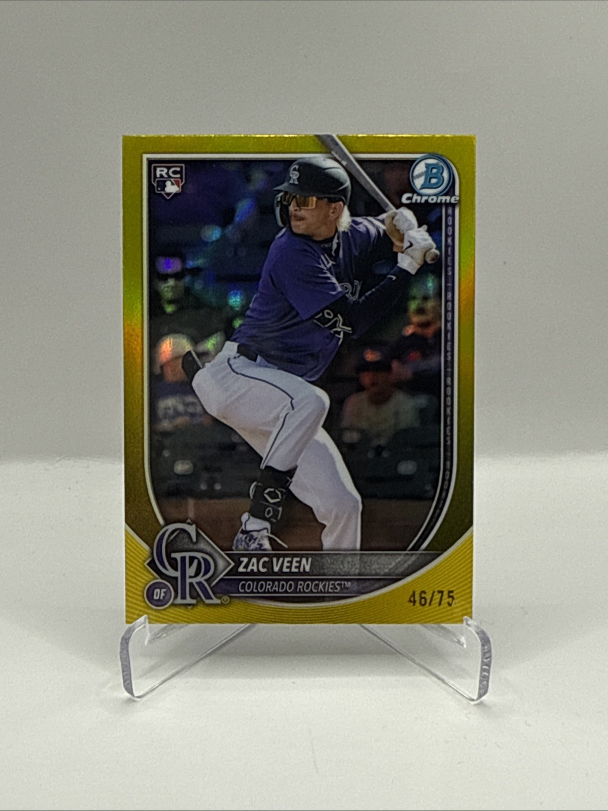 Zac Veen 2025 Bowman Chrome #69 Yellow Refractor /75 Price Guide