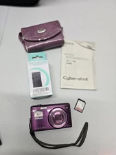 Sony Cyber-shot DSC-W370 14.1MP Digital Camera - Purple Battery,  Charger, Works