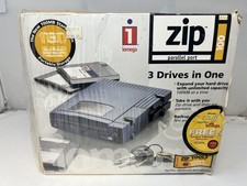 Vintage Iomega Zip 100 PC Parallel Port External Storage Drive In Box Z100P2