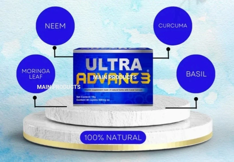 Ultra Advance 3 Original - Hierbas de Uso Tradicional 30 Cápsulas 500mg. Caja azul Foto 2 de 2