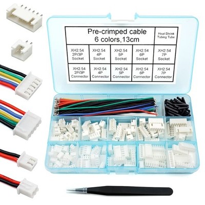 2,54 mm XH Stecker Buchse Kit mit vorgecrimptem Kabel Draht 2/3/4/5/6/7 Pin Gehäuse