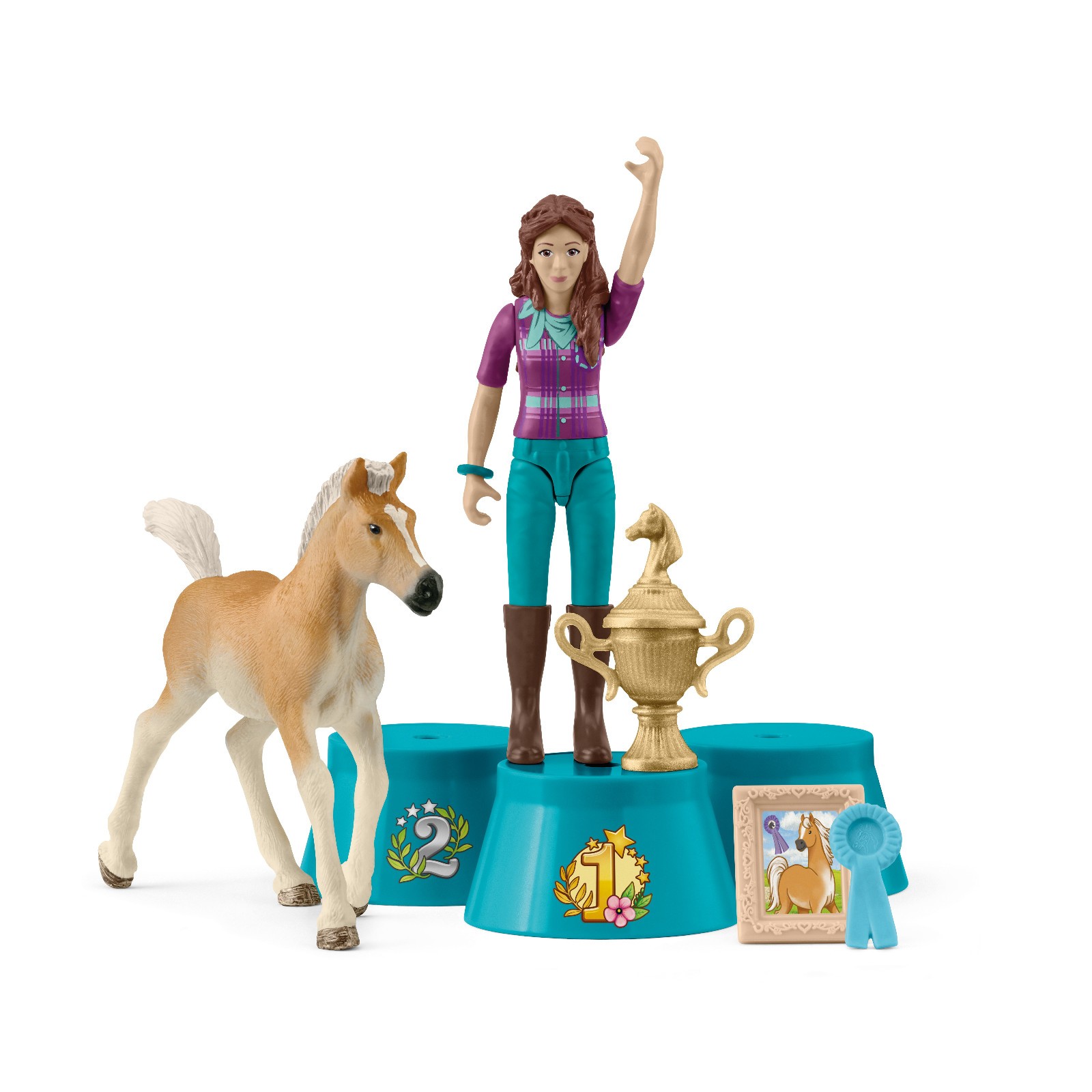 Schleich 81472 Tournament Award Ceremony Pocket Set horse show toy foal playset