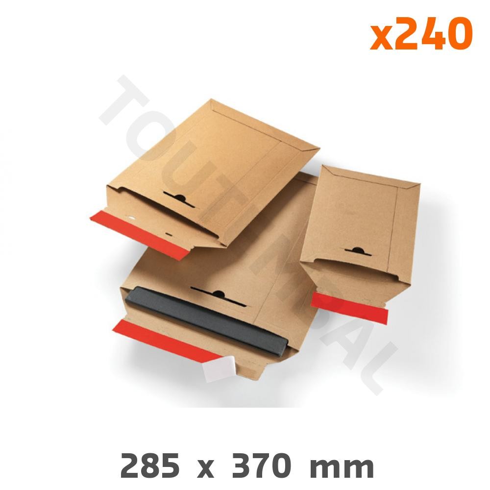 Pochette carton compact 285x370mm enveloppe postale rigide supérieure lot de 240