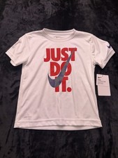 Nike Boys Dri Fit Size 7 White/red/navy SHIRT ONLY not a set