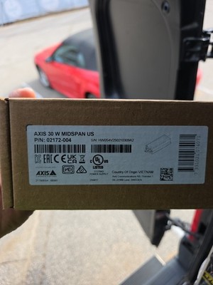 AXIS 30 W Midspan P/N: 02172-004 POE INJECTOR PLUG and PLAY 10/100/1000 Mbps