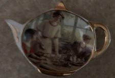 1898 Brand Tea Bag Holder/Trinket Dish Victorian Ladies EUC