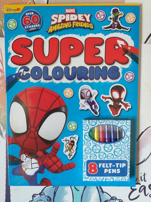 MARVEL SPIDEY AMAZING FRIENDS SUPER COLOURING BOOK