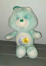 Vintage Kenner 1983 Care Bears Bedtime Bear Green 13 Plush Stuffed Animal Moon