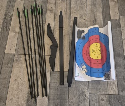 55'' Bogen & Pfeile Set für Teens, Anfänger und Erwachsene, Langbogen Set mit 8 Pfeilen