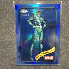 2025 Topps Chrome Marvel QUICKSILVER #121 ‼️ True Blue Refractor /299 SSP Clean