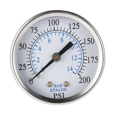 Heavy Duty Pressure Gauge Tire Pressure Gauge 1/4inNPT Lower Mount