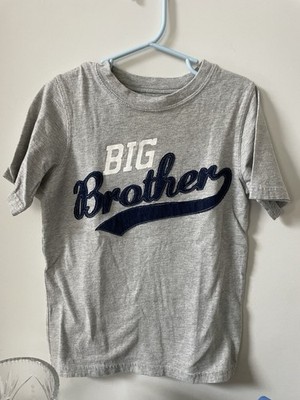 Carters T-Shirt Boy s S (6/7) Blue Graphic Print  Big Brother  Shirt