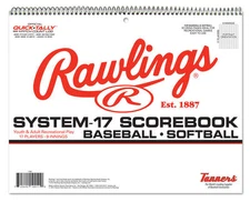 Rawlings Youth Baseball or Softball 20 Game Scorebook ~ 17 Player Lines ~ New!