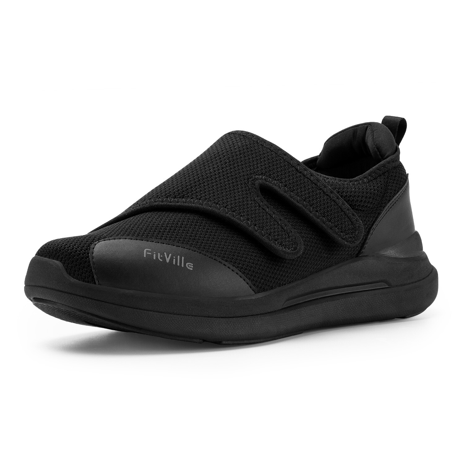 FitVille Diabetic Shoes for Men Extra Wide Orthopedic Slip On Walking Sneakers