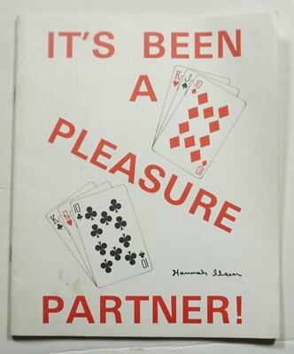 It's Been a Pleasure Partner! 1985 Ibsen Card Games Contract Bridge Guide Tips