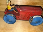 Marx Tractor Tin Wind-Up Toy with Driver 1930s Vintage