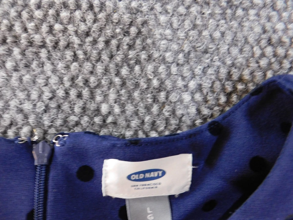 Vestido Old Navy Grande Púrpura Cremallera Mujer Línea A Lunares Poliéster Foto 4 de 4