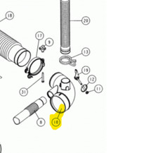 GOMITO NERO COMPLETO DI VALVOLA POLVERI PER ATOMIZZATORE CIFARELLI