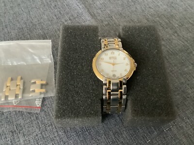  Rarität vintage BWC Buttes Armband Uhr Stahl/Gold Diver Date Big Size ~1980