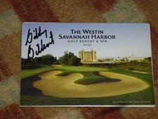 Gibby Gilbert 2011 Liberty Mutual Legends Signed Savannah Harbor Scorecard COA