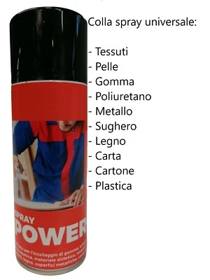 TENDAGGIMANIA COLLA Spray Adesivo Universale Per Cielo Auto Tessuti Legno Metallo Ecopelle 400
