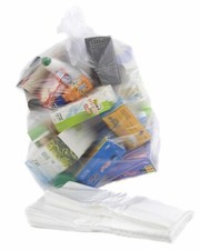 Clear Recycling Bags 64 Gauge - Abbey - Box of 100 -DCS-CLEAR-100