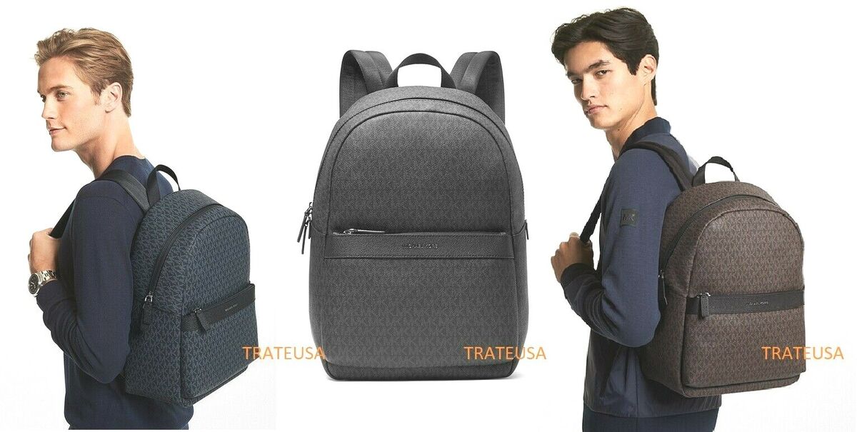 👨🎁NWT MICHAEL KORS GREYSON LOGO SIGNATURE MEN BACKPACK Blue,Black,Navy $398 eBay