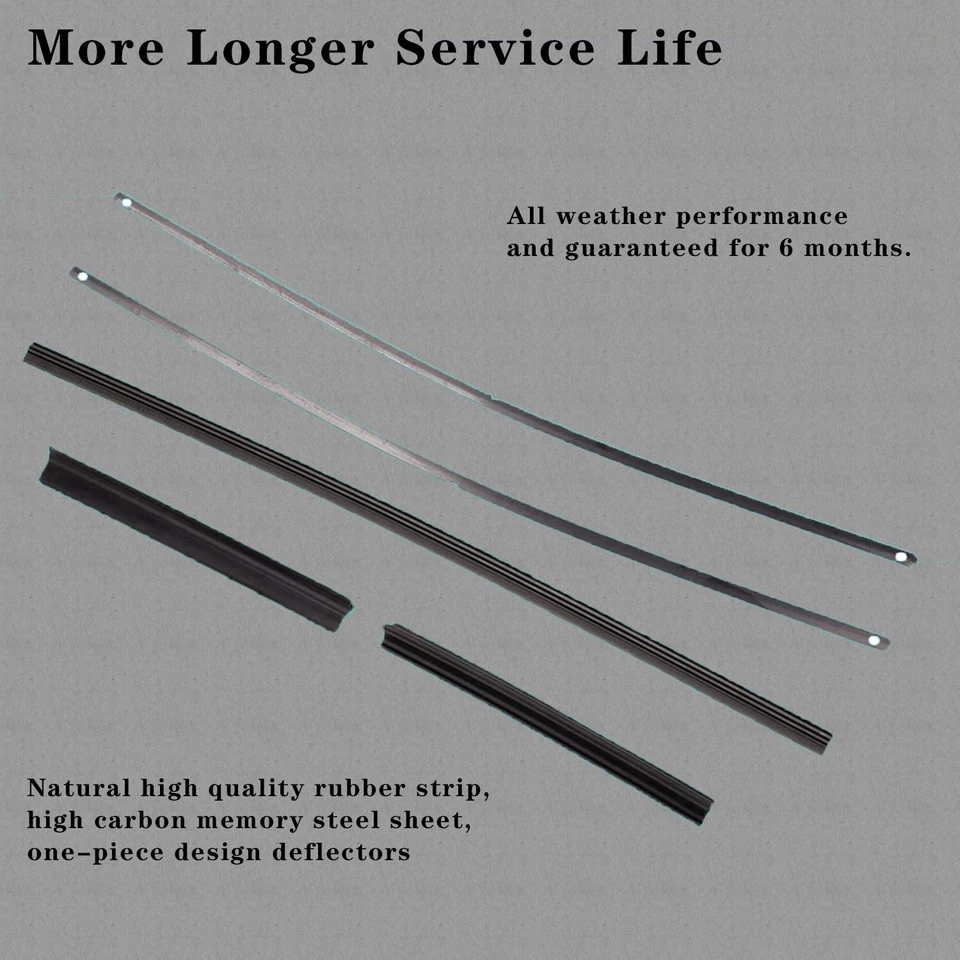 XINOU Front Wiper Blades for Ford E-250 Econoline 1998-2002 OEM Quality - Image 4 of 4