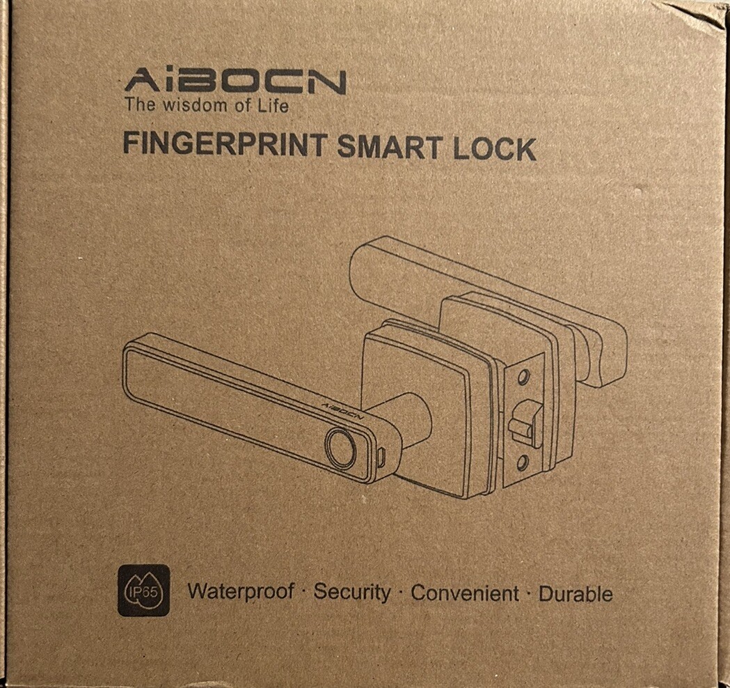 Fingerprint Smart Front Door Lock Keyless Entry Deadbolt Handle Set USA NIB-image