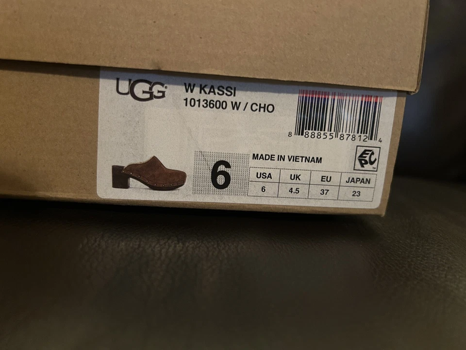 Nuevos Zapatos Ugg Australia Kassi Shearling Cliff Sin Cordones Talla 6 Cuero Chocolate Foto 4 de 4