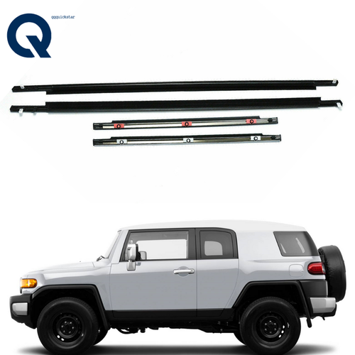 4PCS Door Belt Moldings Weatherstrip Front+Rear For 20072014 Toyota FJ