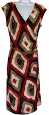 Womens Lauren Ralph Lauren Dress Size Medium Cap Sleeve Southwest Multicolor