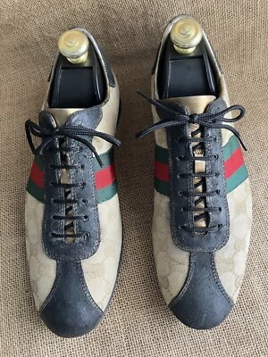 Baskets Gucci GG Guccissima pour femmes en toile et cuir US 9,5 || EU 39,5 G - Photo 1/4