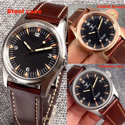 36mm CUSN8 Bronze Tandorio black dial Sapphire NH35A PT5000 Automatic men Watch