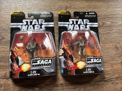 Star Wars The Saga Collection C-3PO w/ Battle Droid Head Both Versions - A1213E