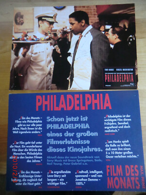 2 Aushangfotos Philadelphia Denzel Washington / Tom Hanks