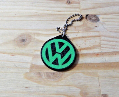 Porte-clés Officiel Volkswagen - Logo Noir Et Jaune - Neuf