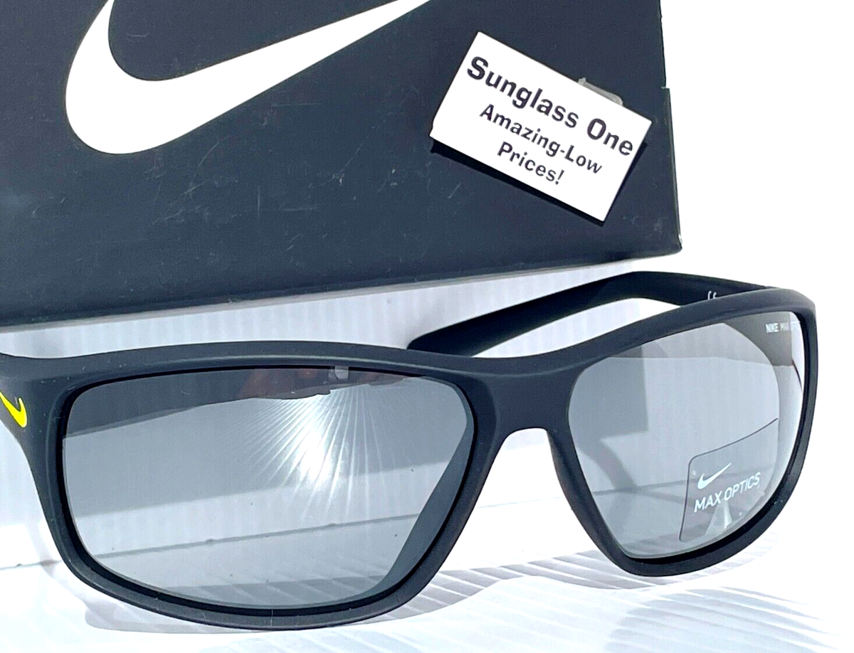 NEW Nike ADRENALINE Matte Black Max Optics Silver Flash lens
