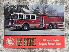 1993 FAMA Fire Engines #12 1991 Simon Duplex Vanguard Pumper Tanker Delaware 