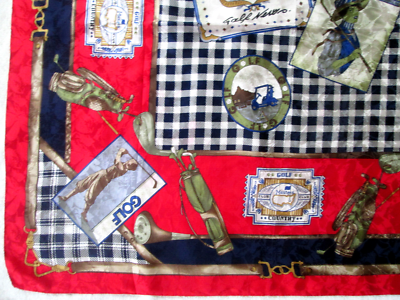 Foulard En Soie Vintage - 86x87 Cm - Multicouleur - Occasion - Sans Marque