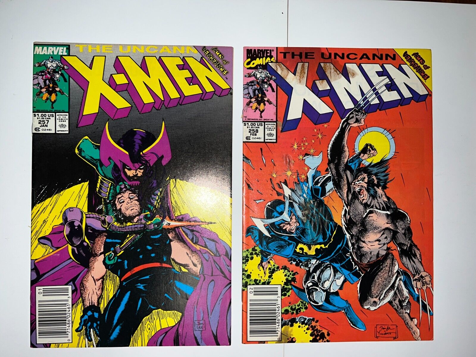 Uncanny X-Men No 257, 258 - Marvel Comics - Mandarin, Psylocke