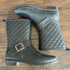 Capelli | Black Quilted Rain Boots size 6/7