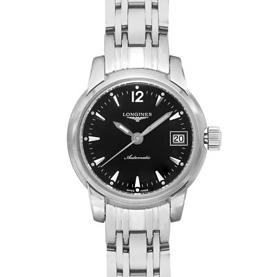 Longines Saint-Imier Date 26mm Steel Black Dial Ladies Watch L2