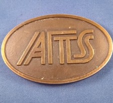 PK13102 VINTAGE 1970s ATS UNKNOWN COMPANY COPPERTONE BELT BUCKLE