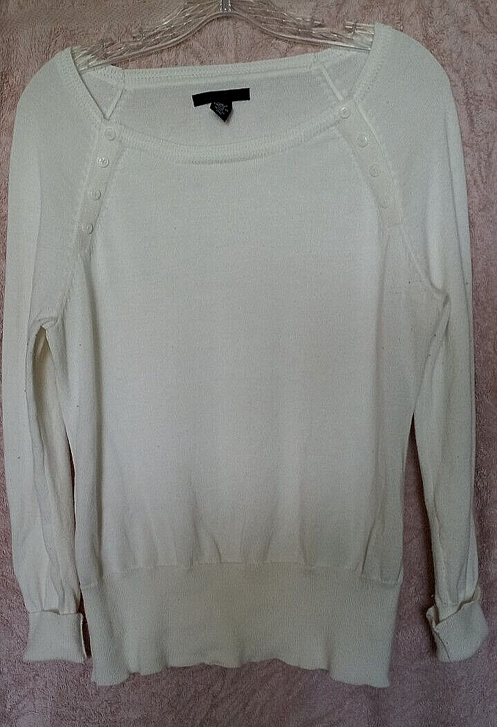 Kenneth Cole  polyester blend solid white sweater… - image 7